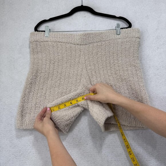 Lonely Ghost Shorts Womens XL Cozy Boucle Knit Lounge High Rise Extra Large - Picture 3 of 8
